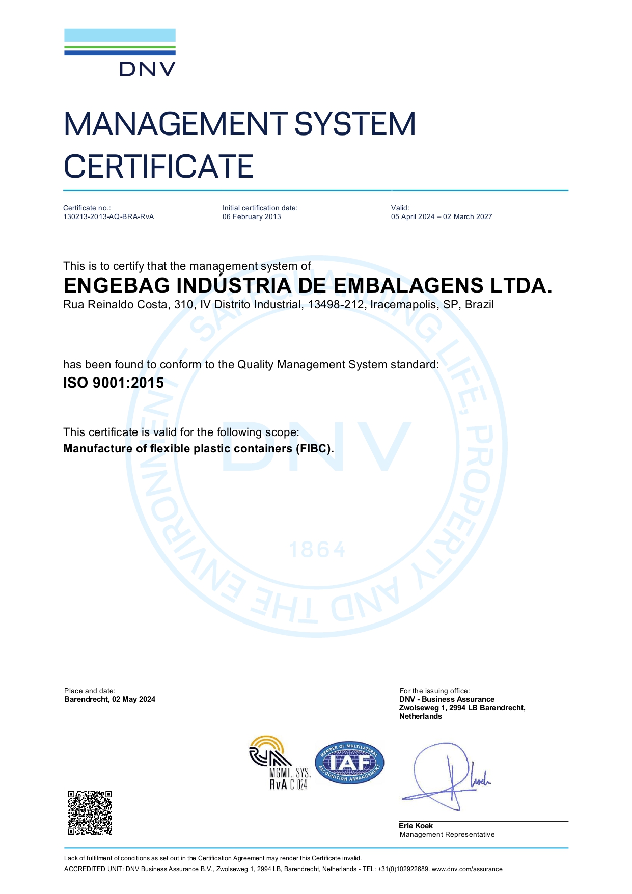 Certificado ISO 9001